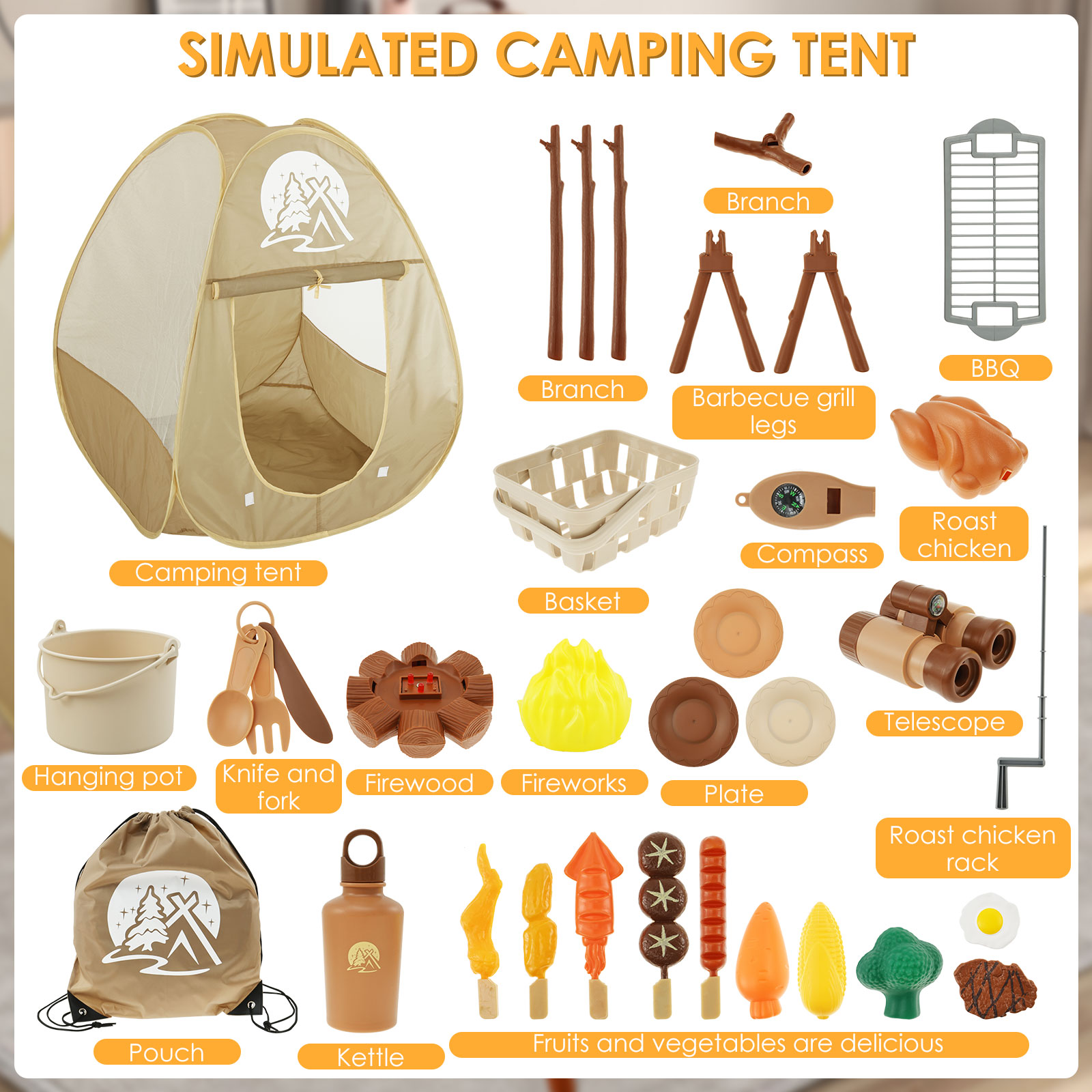 Kids Camping Toy Set Tent Pop  - Outdoor Adventure Kit For Kids ulasan dan harga
